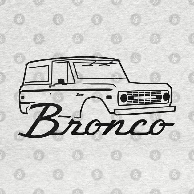 1966-1977 Ford Bronco Black With Logo by The OBS Apparel